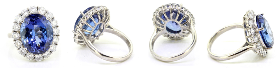 Sapphire, Emerald and Diamond rings
