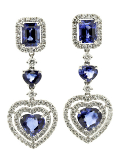 Jewellery valuation for Sapphire and diamond earrings